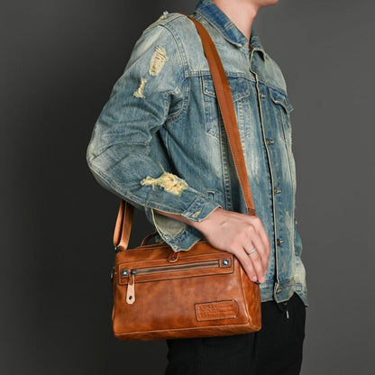 Sac à main en cuir synthétique pour homme, design urbain compact - Laurent