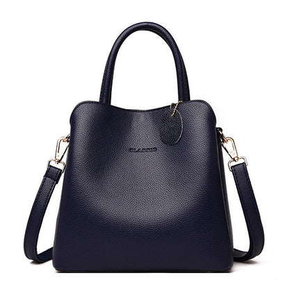 Sac à bandoulière en cuir synthétique texturé pour femme, style structuré - Fabienne