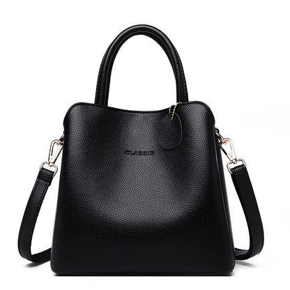 Sac à bandoulière en cuir synthétique texturé pour femme, style structuré - Fabienne