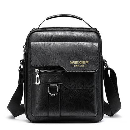 Sac à bandoulière vertical en cuir synthétique pour homme - Laurent