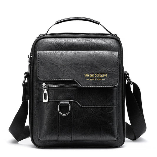 Sac à bandoulière vertical en cuir synthétique pour homme - Laurent