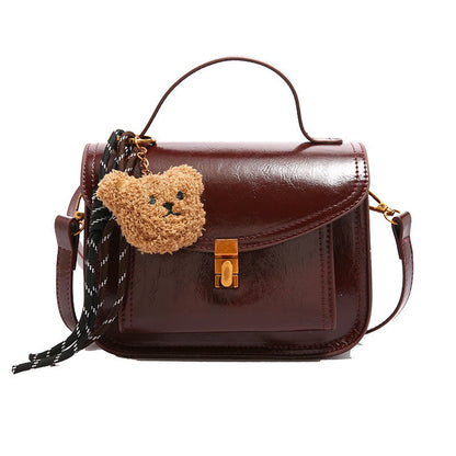 Sac à bandoulière en cuir synthétique pour femme design structuré - Manon
