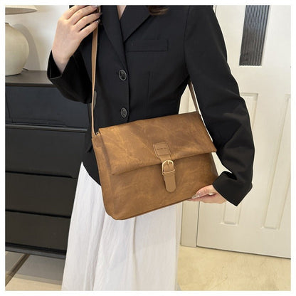 Sac à bandoulière femme en cuir synthétique design minimaliste - Léa