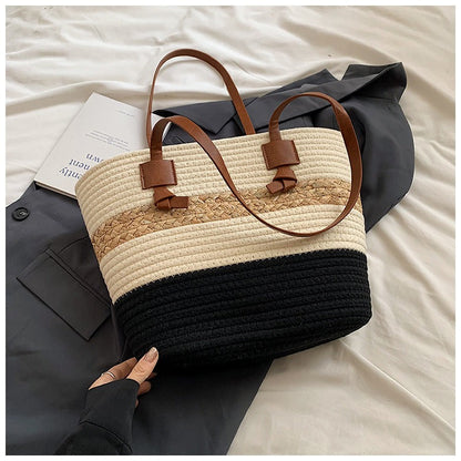 Sac à main tressé de style estival pour femmes - Loretta