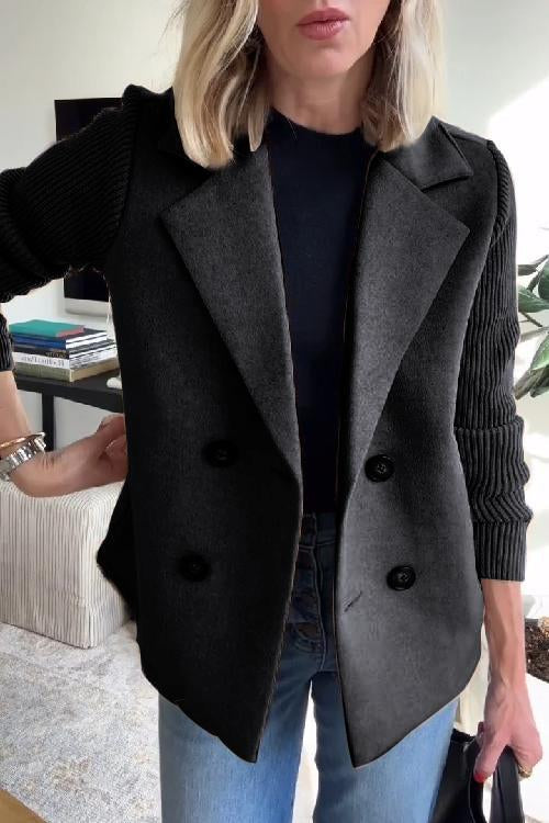 Lori | Stylish Knit-Sleeve Jacket