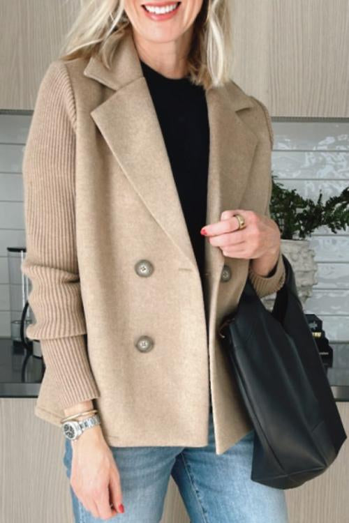 Lori | Stylish Knit-Sleeve Jacket
