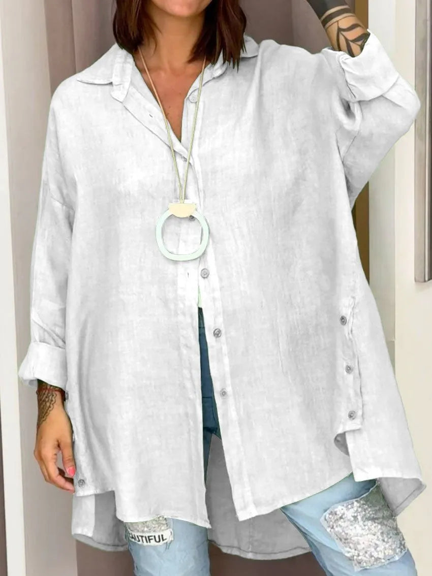 Sophia™ | Oversized overhemd met knoopjes