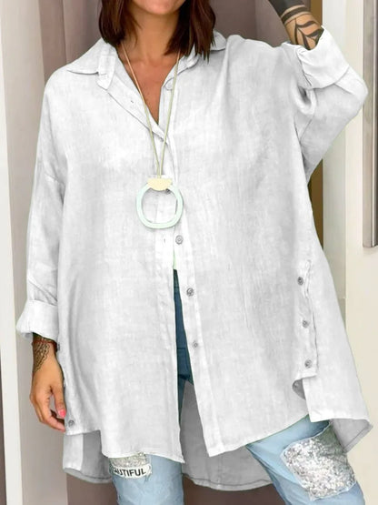Sophia™ | Oversized overhemd met knoopjes