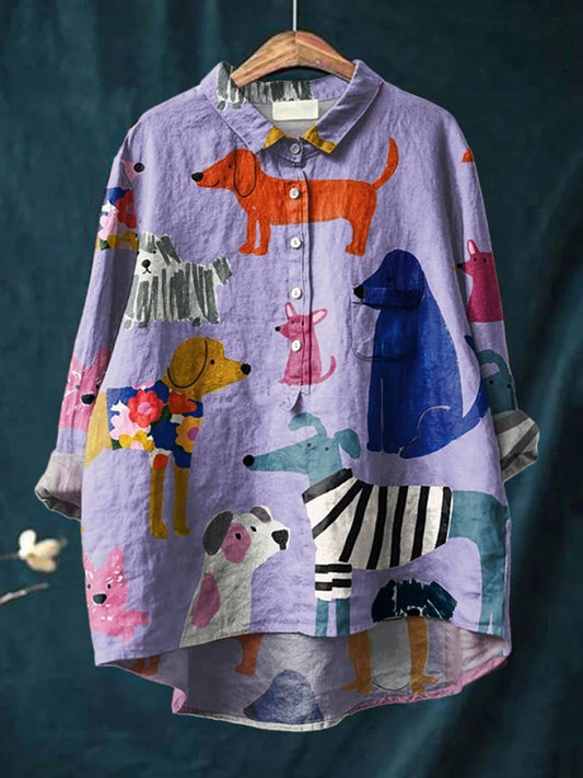 Chloe | T-shirt met hondentekening