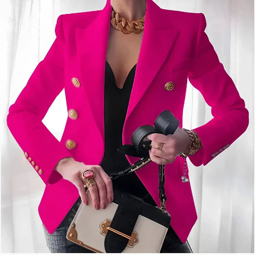 FLORA | Getailleerde blazer met gouden knopen