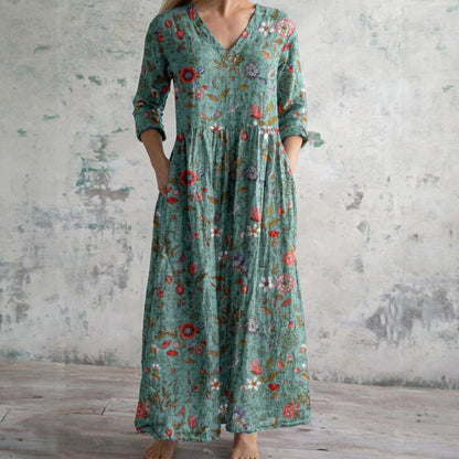 FENNA RETRO GEBLOEMDE MAXIJURK