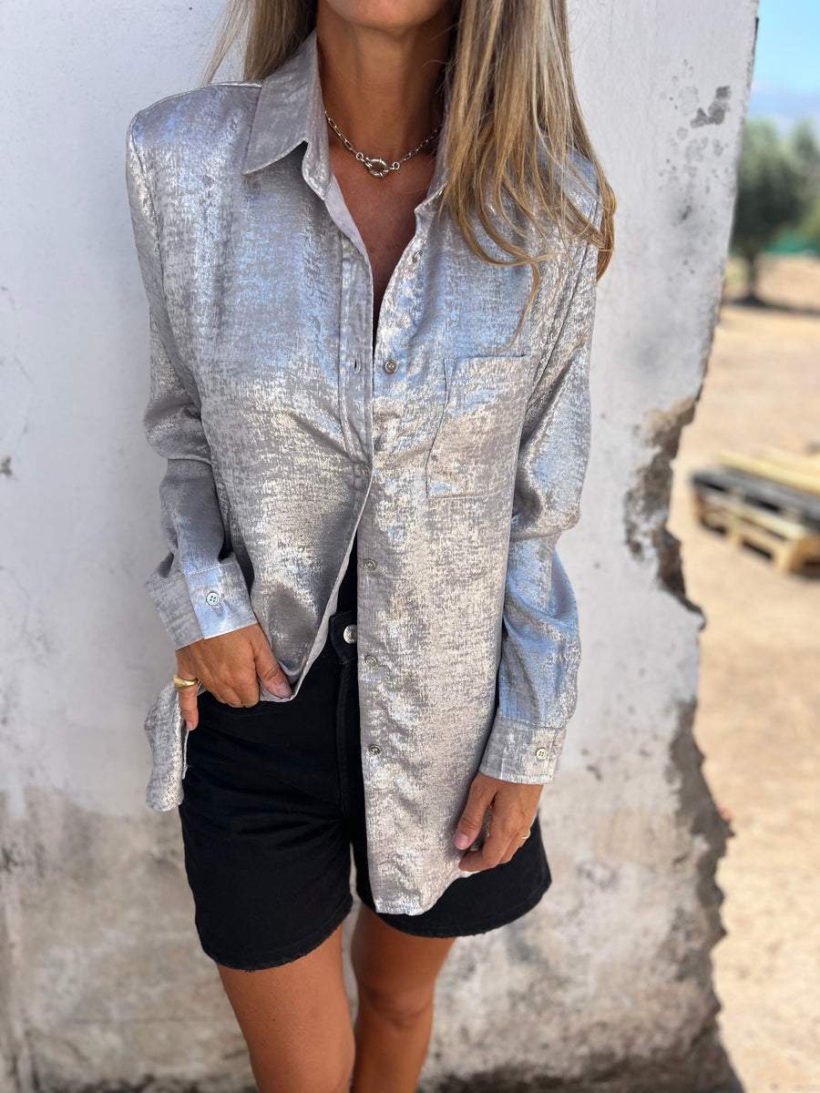 Zella™ | Chic glinsterend overhemd