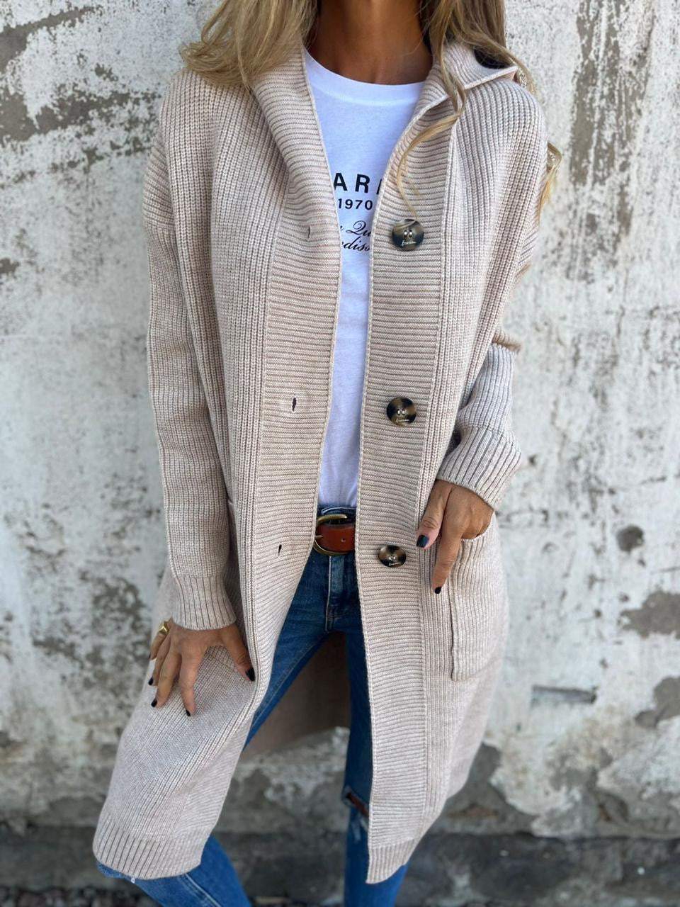VERONICA™ – Schicker Langer Strick-Cardigan
