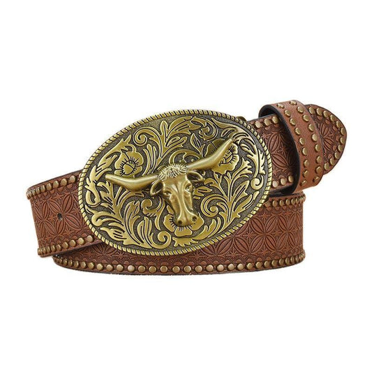 Heren Western Cowboy Stijl Vintage Met Nitril Gestempelde Riem 33277436U