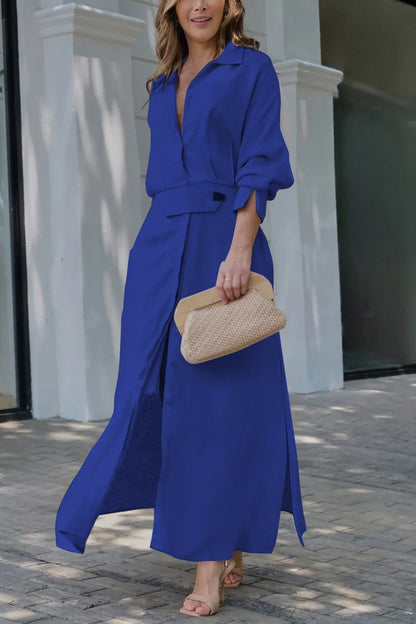 Jeanette | Maxikleid mit V-Ausschnitt