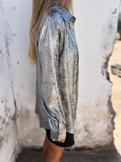 Zella™ | Chic glinsterend overhemd