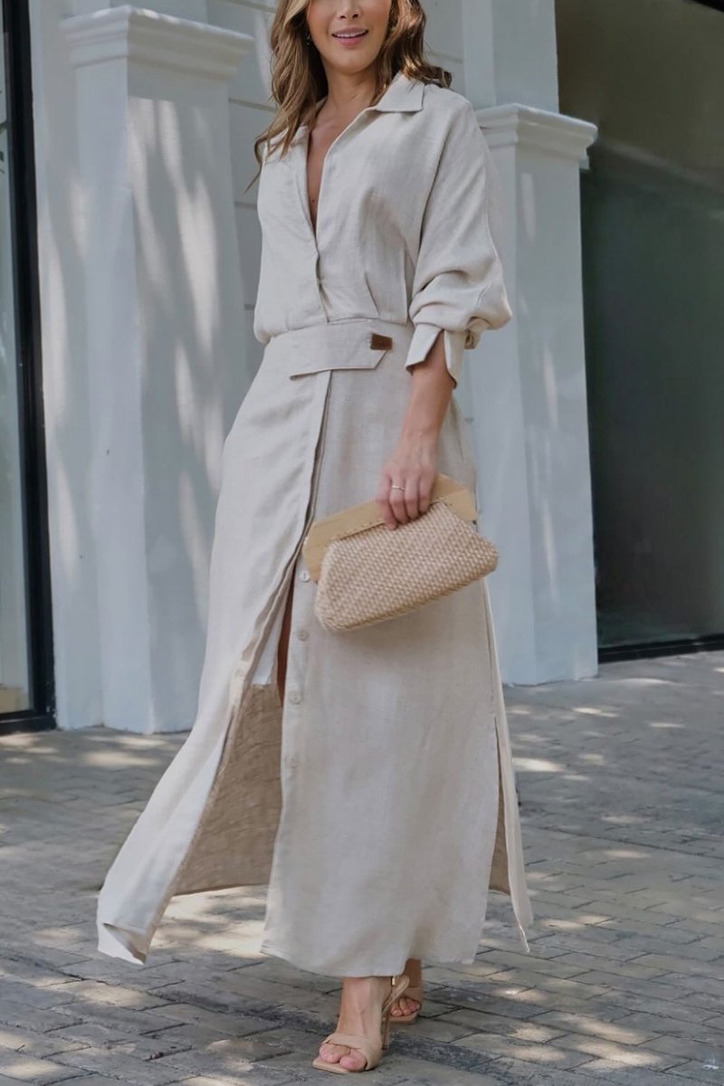 Jeanette | Maxikleid mit V-Ausschnitt