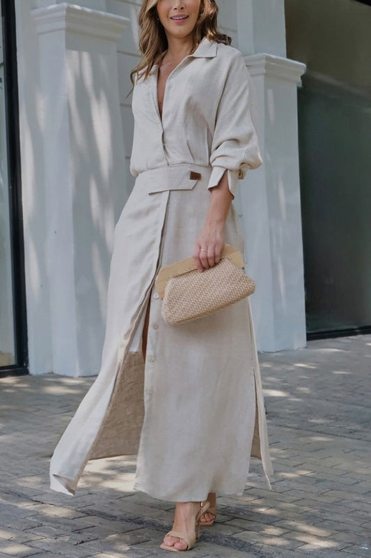 Jeanette | Maxikleid mit V-Ausschnitt