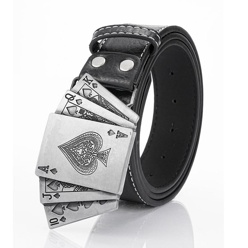 Herren Punk-Stil Spielkarten-Gürtel 97391757K