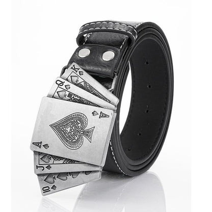 Herren Punk-Stil Spielkarten-Gürtel 97391757K