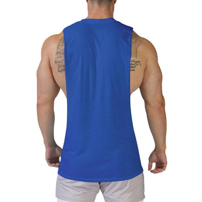 Herren Lockeres Unifarbenes Sport- und Fitness-Tanktop mit Seitenschlitzen 23142265Z