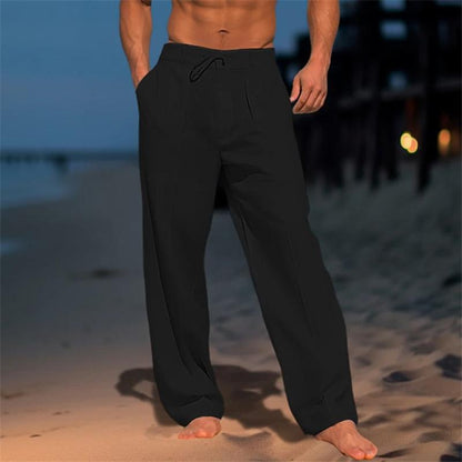 Nathan™ - Leinenhose in Volltonfarbe