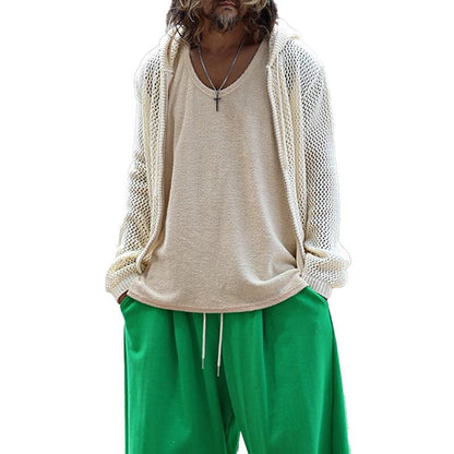 Heren effen tanktop met ronde hals 15988785X