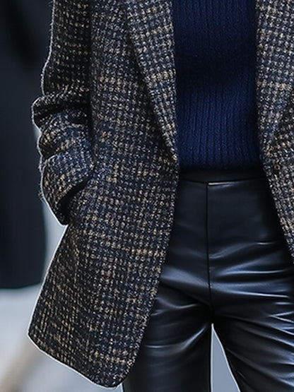 Damen Vintage-Lapel-Tweedjacke