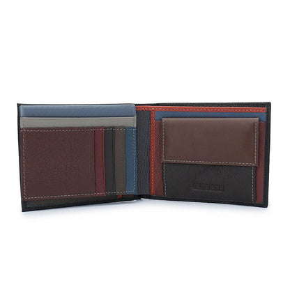 Herren Rindsleder Oberste Schicht Großraum Multi-Kartenfächer Echtleder Brieftasche 86670176U