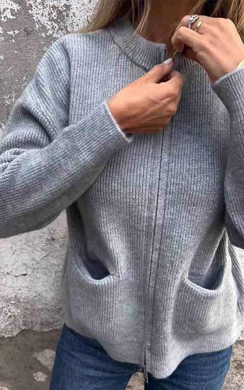 SARIA™ – Gebreid vest met rits