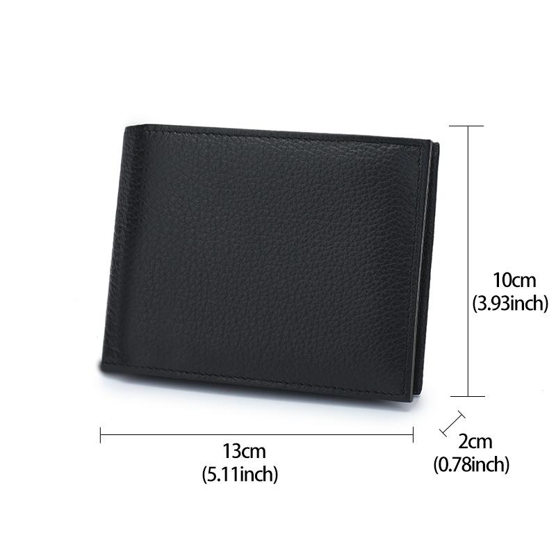 Herren Rindsleder Oberste Schicht Großraum Multi-Kartenfächer Echtleder Brieftasche 86670176U