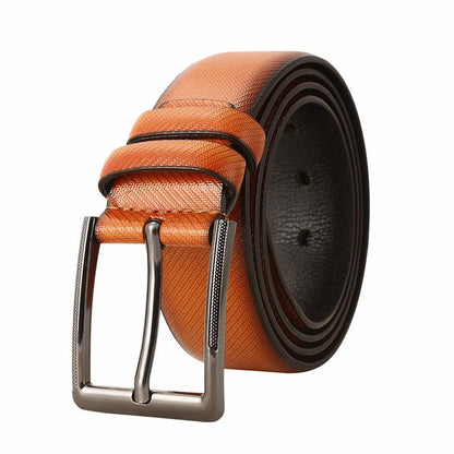 Herren Retro Lässiger Vielseitiger Hochwertiger Dornschließen-Ledergürtel 82856810K