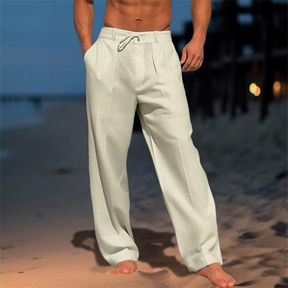 Nathan™ - Leinenhose in Volltonfarbe