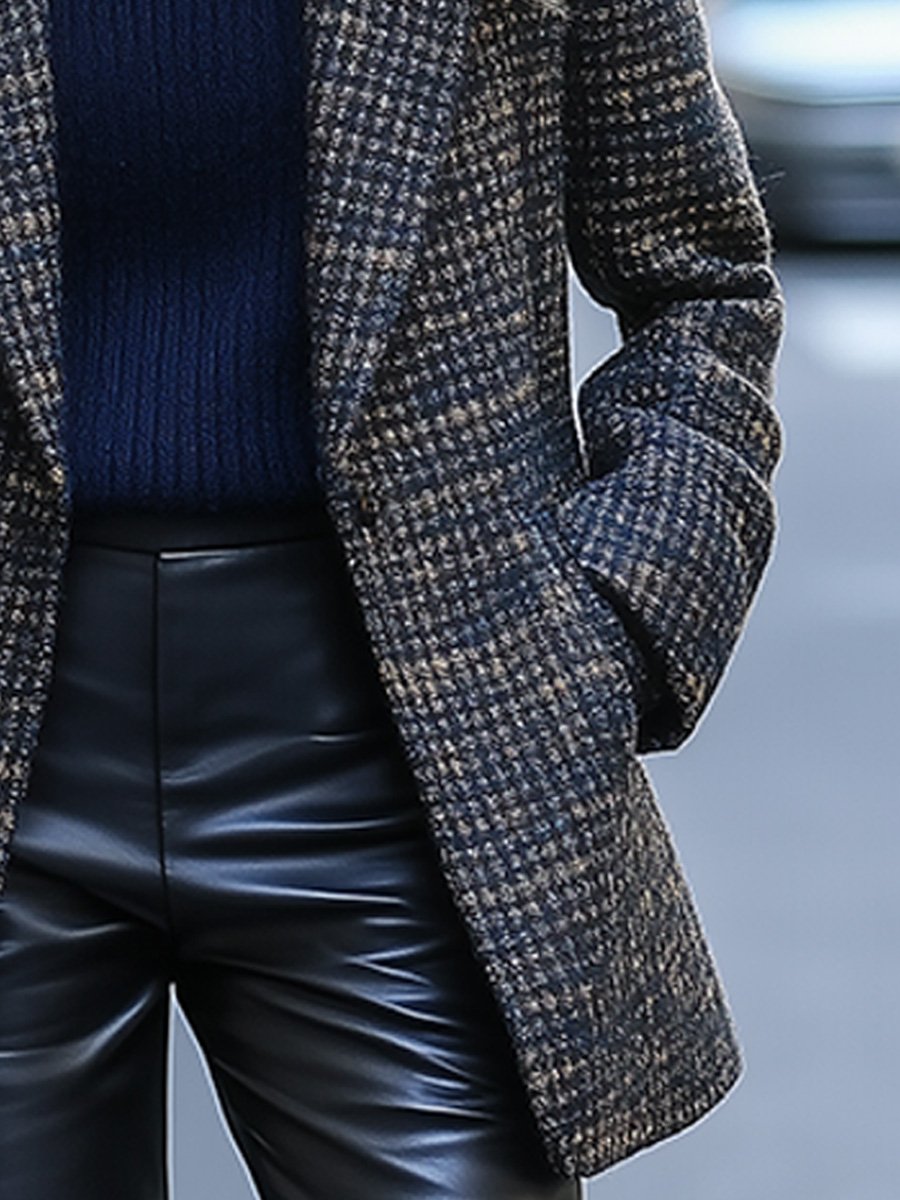 Damen Vintage-Lapel-Tweedjacke