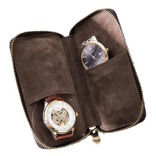 Herren Vintage Rindsleder Handgefertigte Uhrenaufbewahrungstasche 47182540K