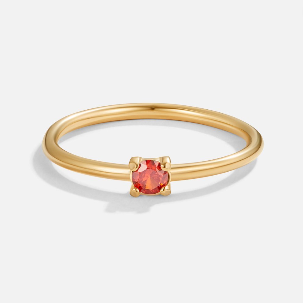 Bague en or avec pierre de naissance de juillet