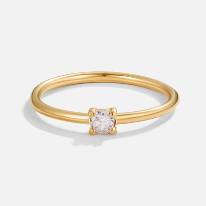 Bague en or avec pierre de naissance de juin