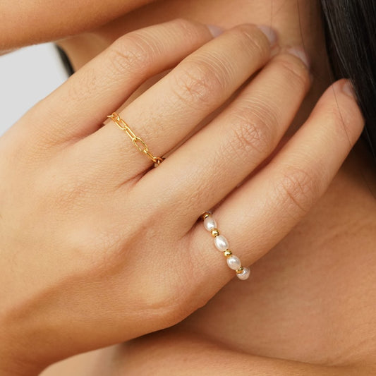 Bague mini perle Kai