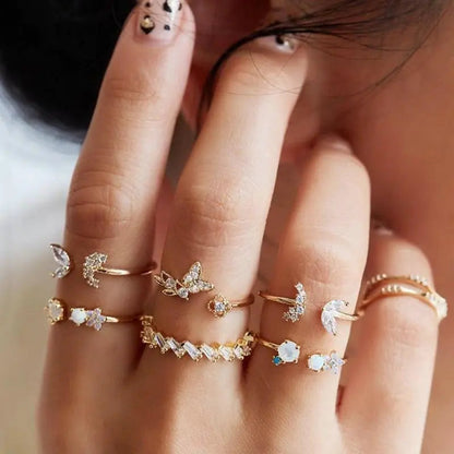Einzigartiges Set mit 8 bis 12 Ringen