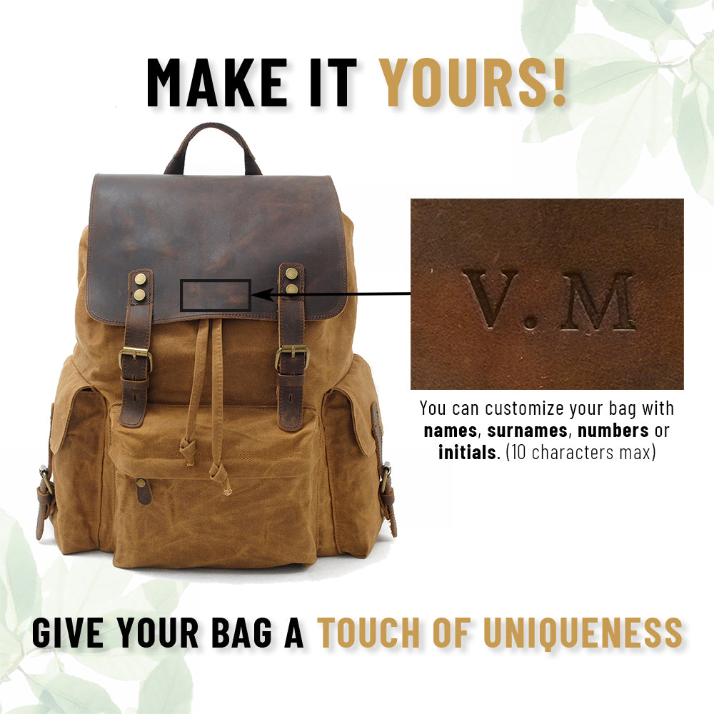 Jacob – Vintage Waxed Canvas Rugzak