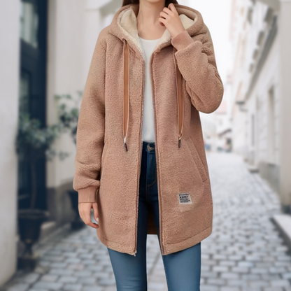 Malou - Elegante fleece gevoerde jas