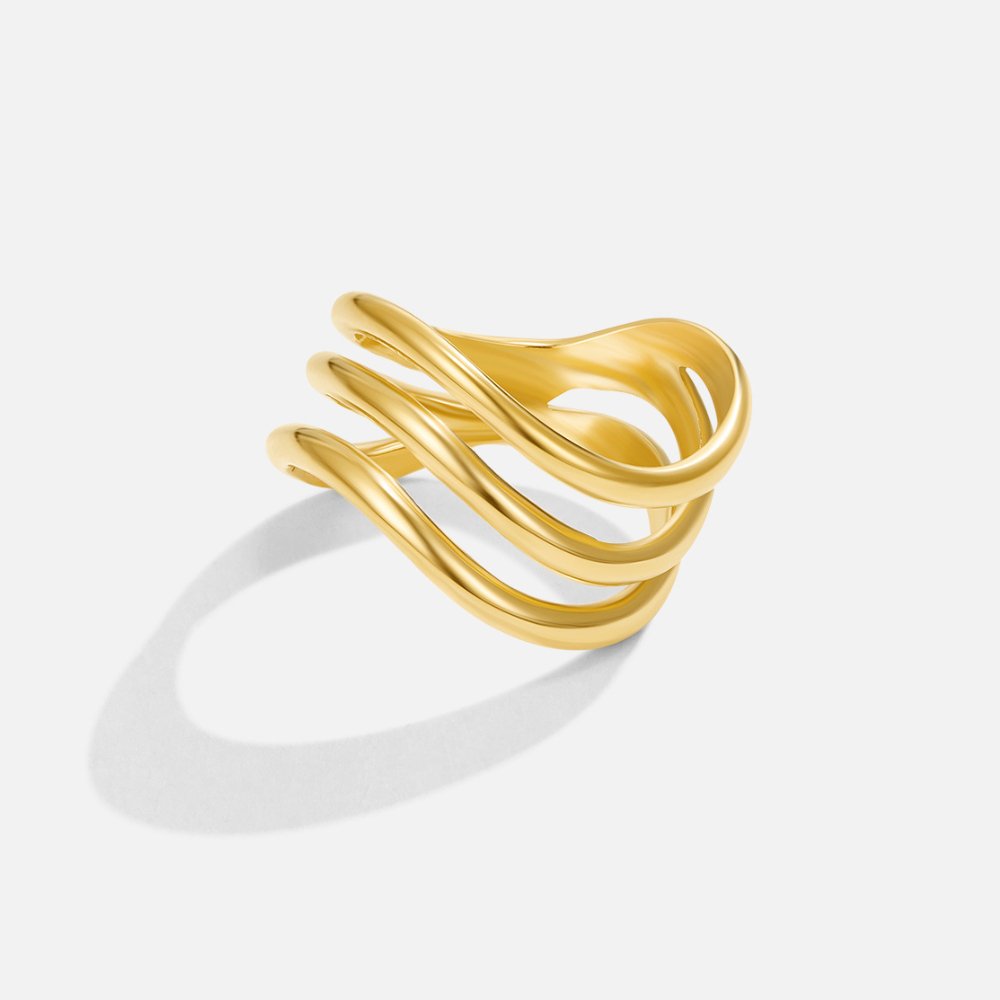 Kiya Gelaagde Gouden Ring