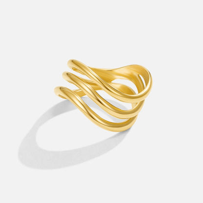 Kiya Gelaagde Gouden Ring