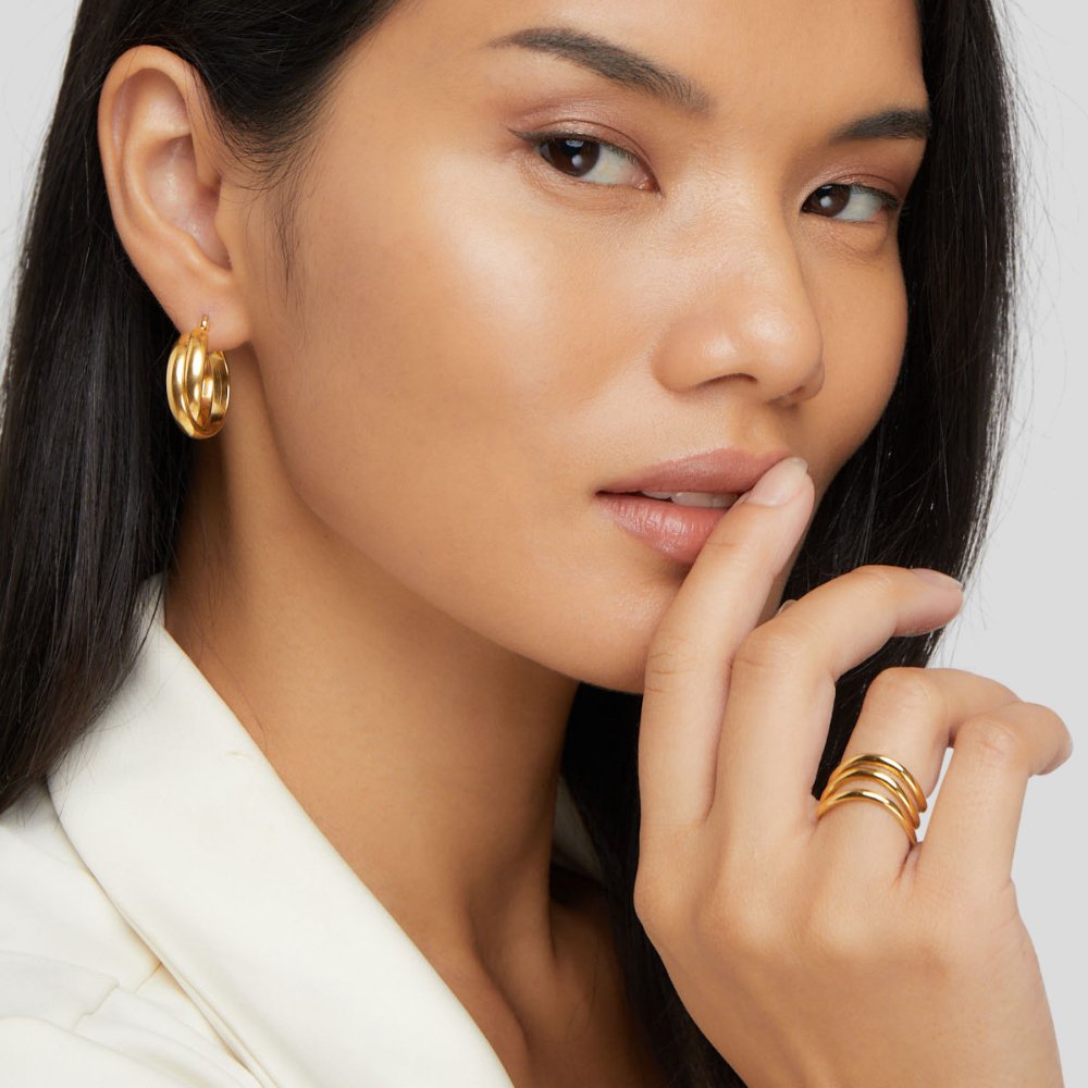 Kiya Gelaagde Gouden Ring