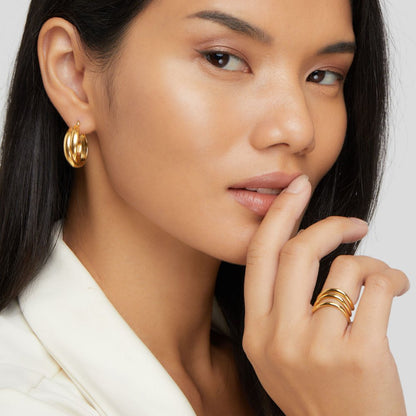 Kiya Gelaagde Gouden Ring