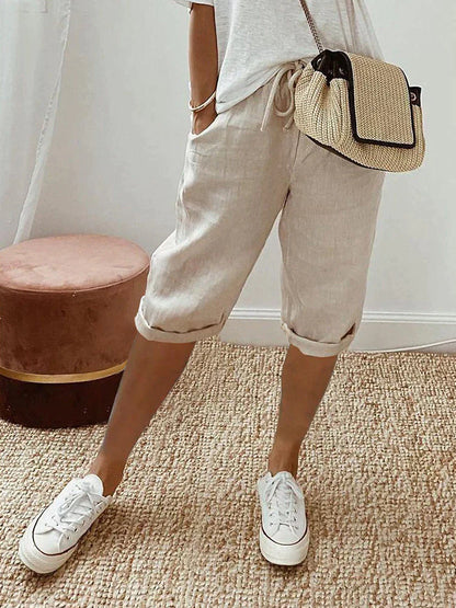 THARAH | Comfortabele short met omslagzoom