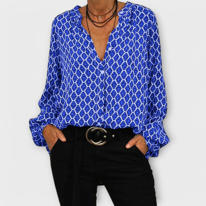 Elegance Flow V-Ausschnitt Bluse