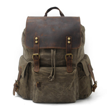 Jacob – Vintage Waxed Canvas Rugzak