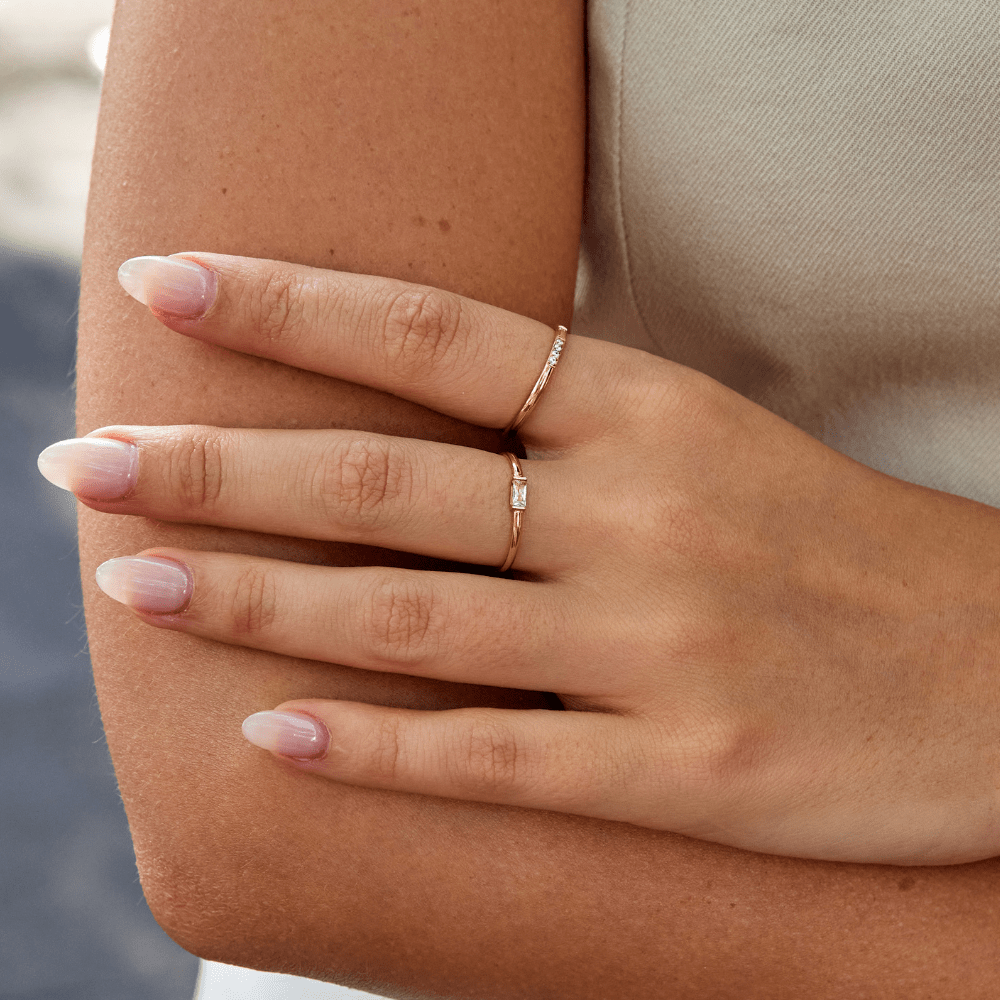 Bague Leonore en cristal baguette