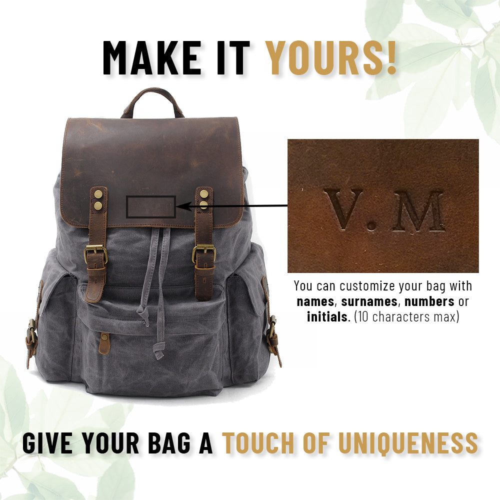 Jacob – Vintage Waxed Canvas Rugzak